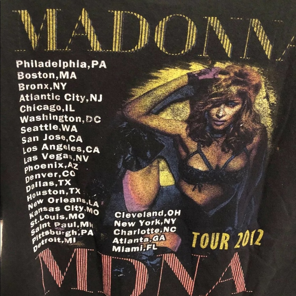 Madonna The MDNA Tour 2012 Oversized Tee T-Shirt - Picture 7 of 10